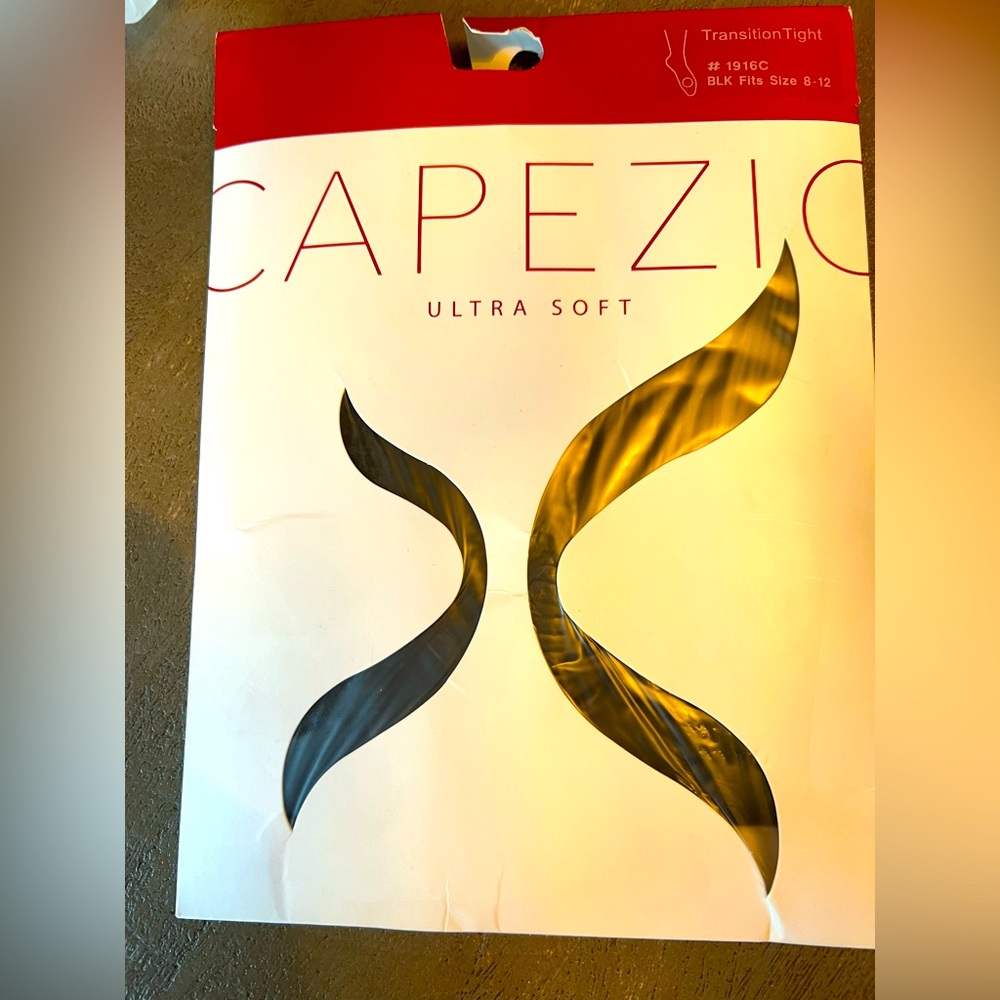 NIB CAPEZIO Ultrasoft Transition Tight, Black, Sz 8-12
